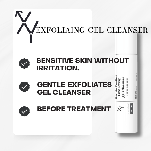 XY Professional Gentle Peeling Exfoliating Gel Cleanser - Korean Dual-Action Exfoliator