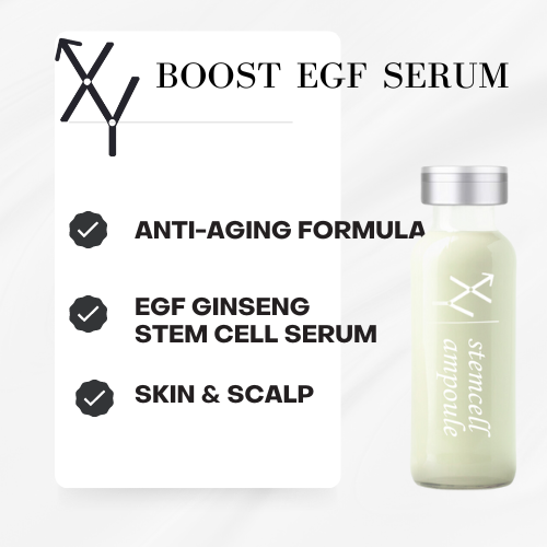 XY Professional Seoul Skin Boost EGF Ginseng Stemcell Serum - Korean Anti-Aging Skincare Powered by Beauty Tech