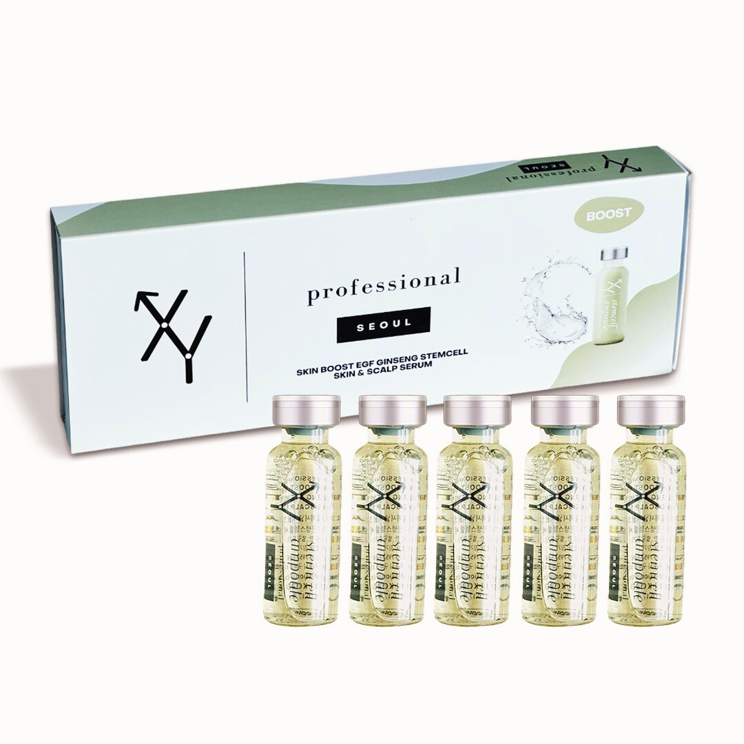 XY Professional Seoul Skin Boost EGF Ginseng Stemcell Serum - Korean Anti-Aging Skincare Powered by Beauty Tech